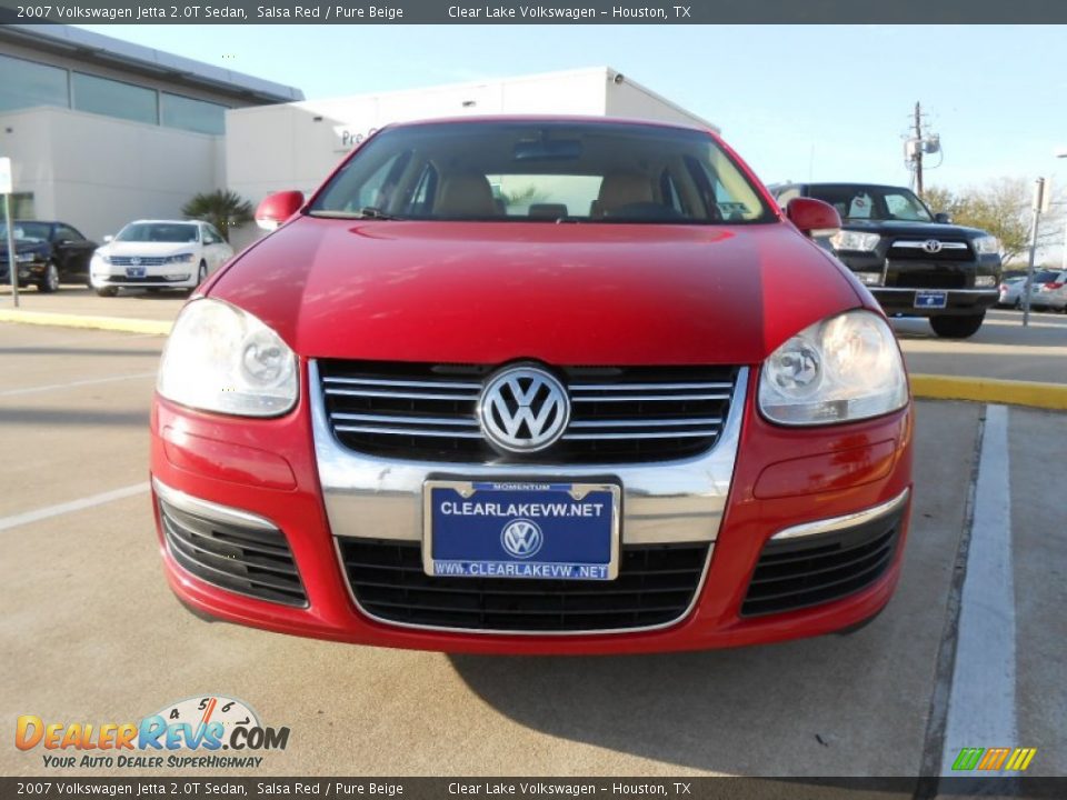 2007 Volkswagen Jetta 2.0T Sedan Salsa Red / Pure Beige Photo #2