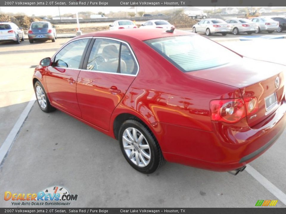 2007 Volkswagen Jetta 2.0T Sedan Salsa Red / Pure Beige Photo #5