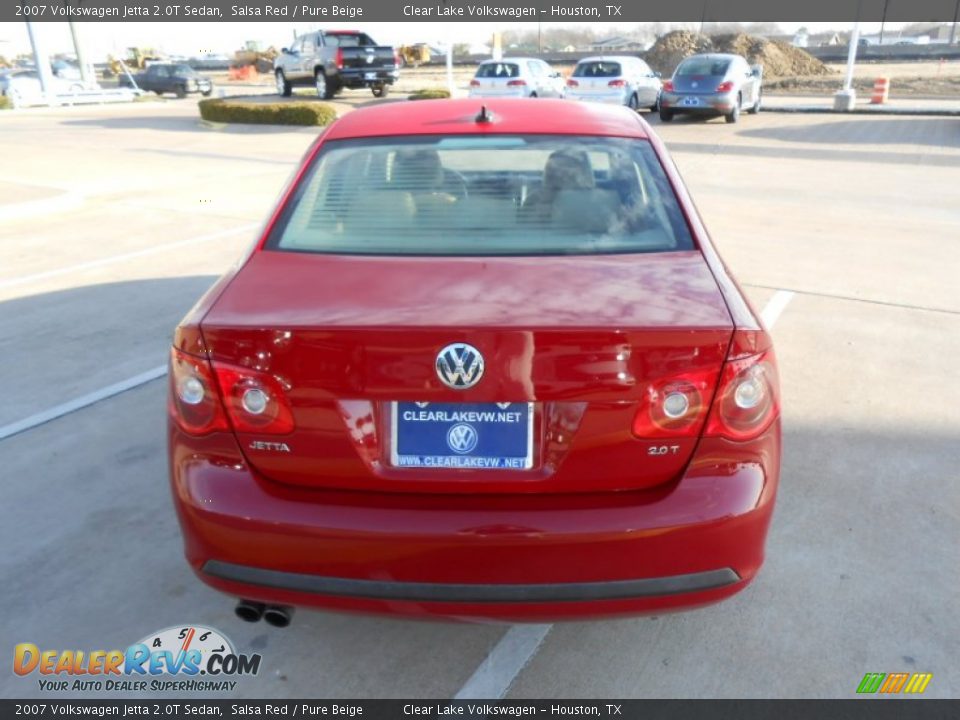 2007 Volkswagen Jetta 2.0T Sedan Salsa Red / Pure Beige Photo #6