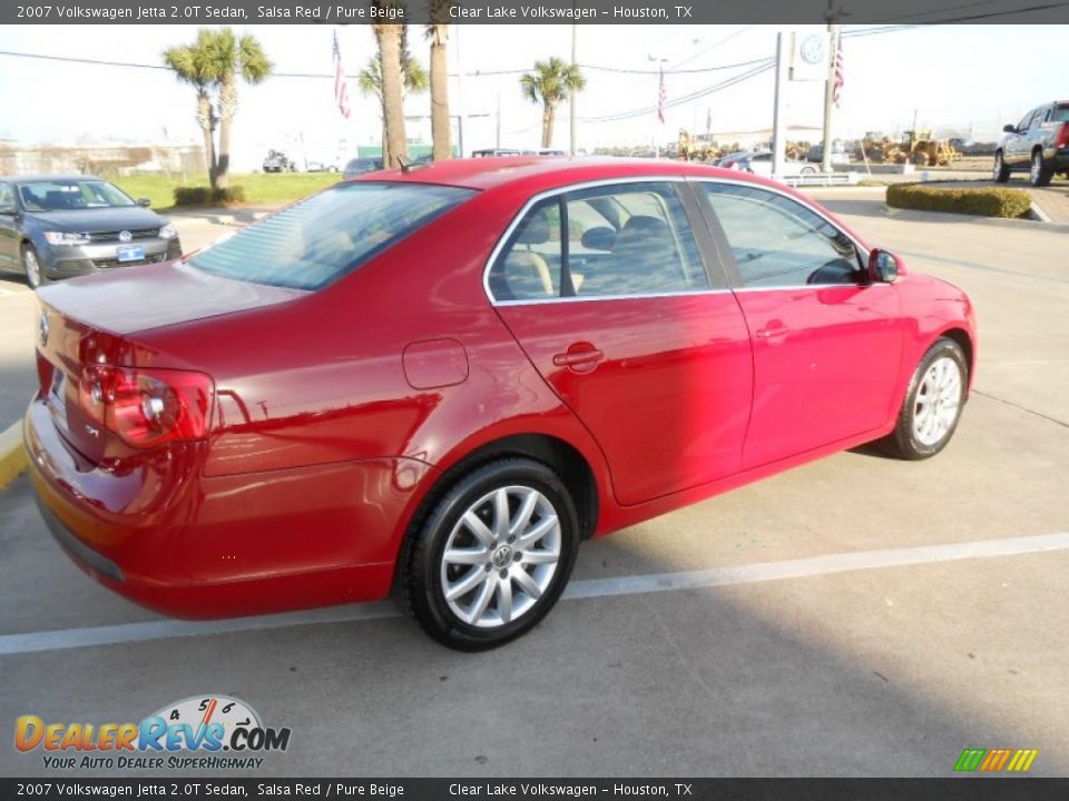 2007 Volkswagen Jetta 2.0T Sedan Salsa Red / Pure Beige Photo #7