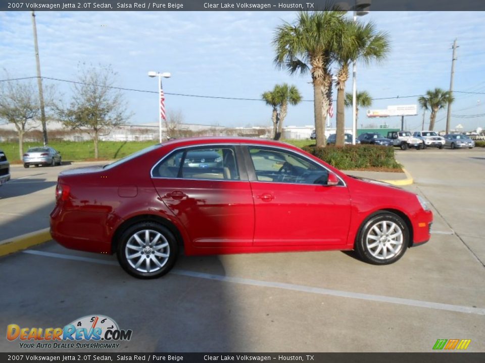 2007 Volkswagen Jetta 2.0T Sedan Salsa Red / Pure Beige Photo #8
