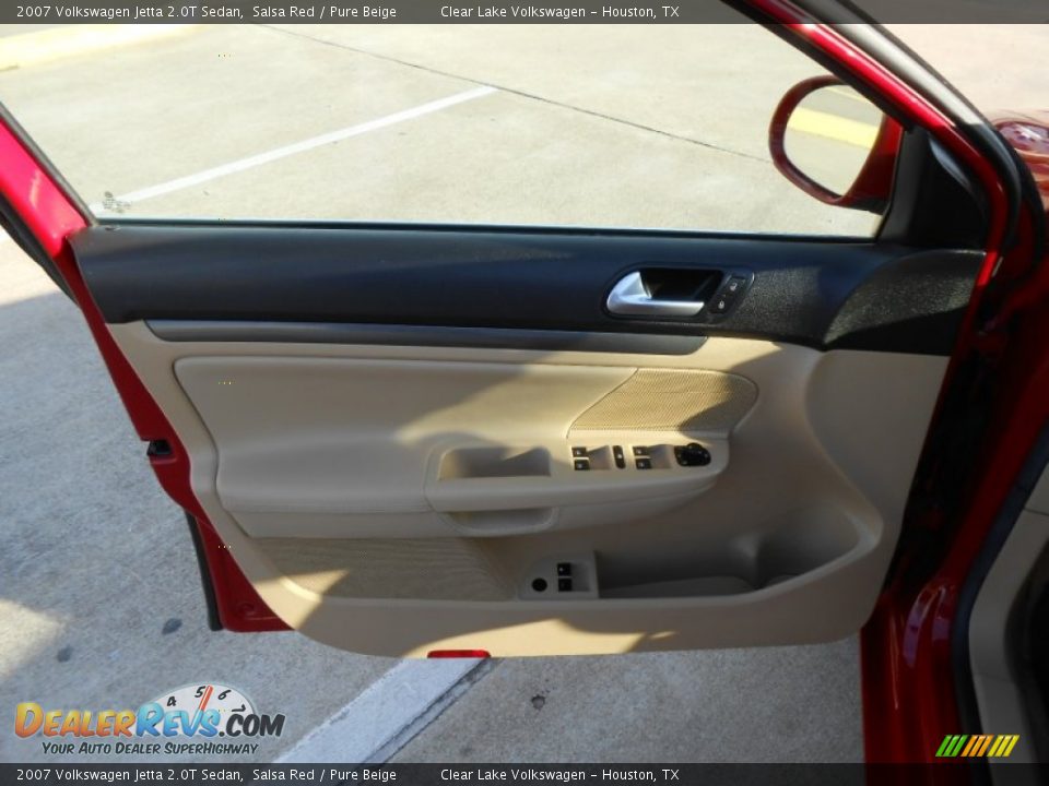 2007 Volkswagen Jetta 2.0T Sedan Salsa Red / Pure Beige Photo #13