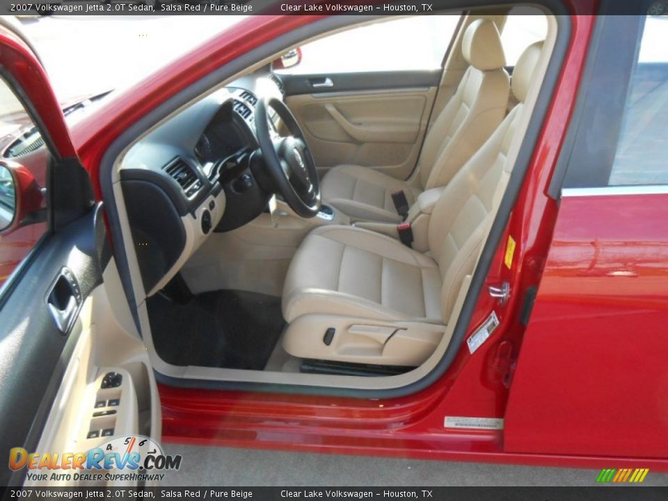 2007 Volkswagen Jetta 2.0T Sedan Salsa Red / Pure Beige Photo #14
