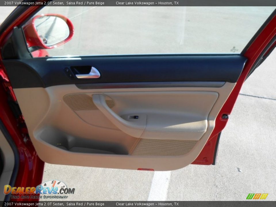 2007 Volkswagen Jetta 2.0T Sedan Salsa Red / Pure Beige Photo #17