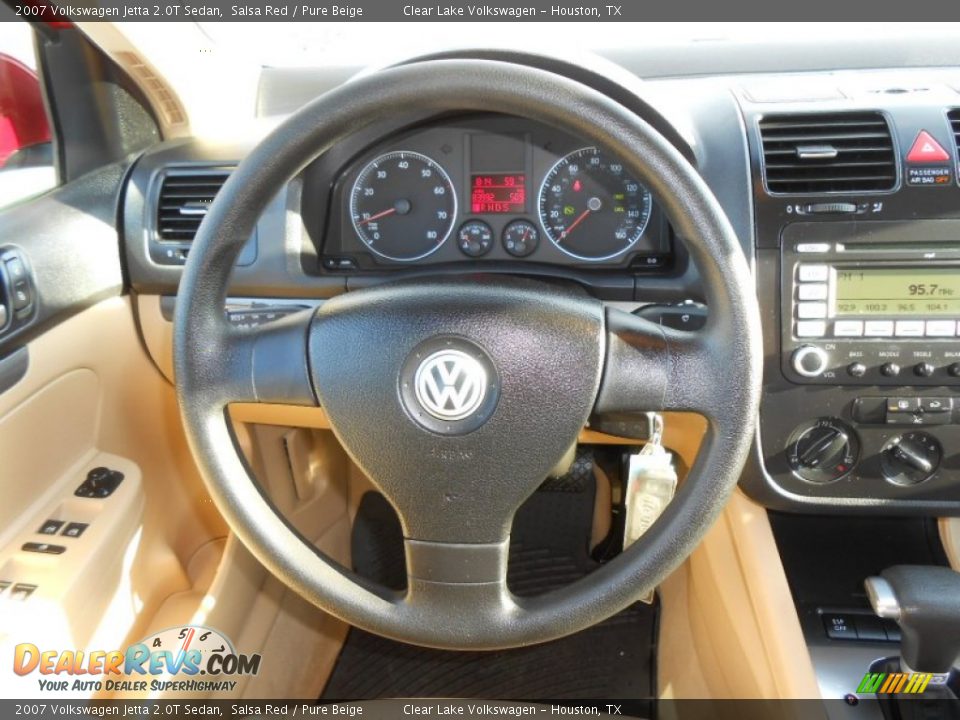 2007 Volkswagen Jetta 2.0T Sedan Salsa Red / Pure Beige Photo #22