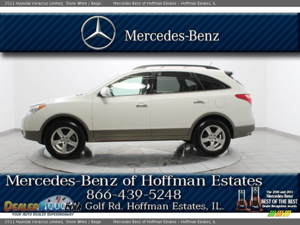 2011 Hyundai Veracruz Limited Stone White / Beige Photo #2