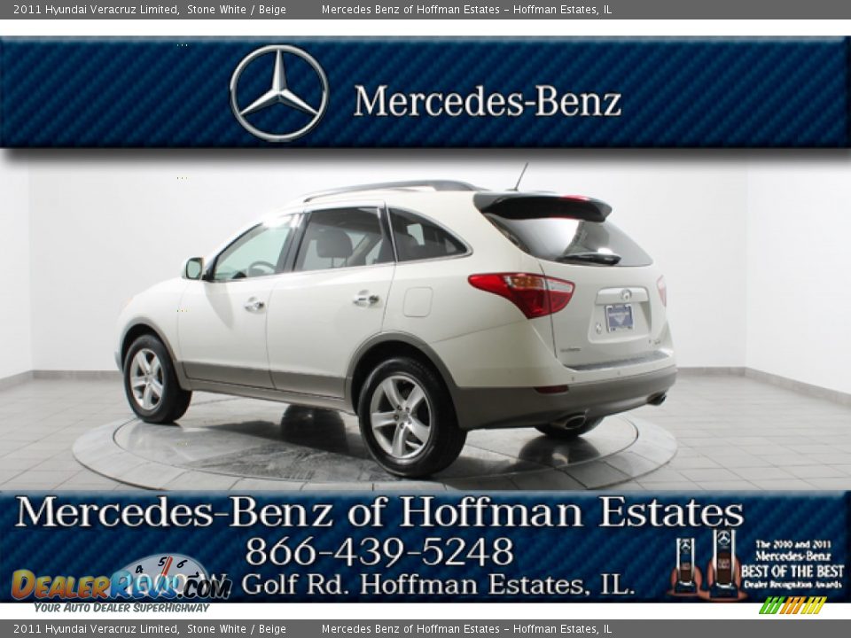 2011 Hyundai Veracruz Limited Stone White / Beige Photo #5