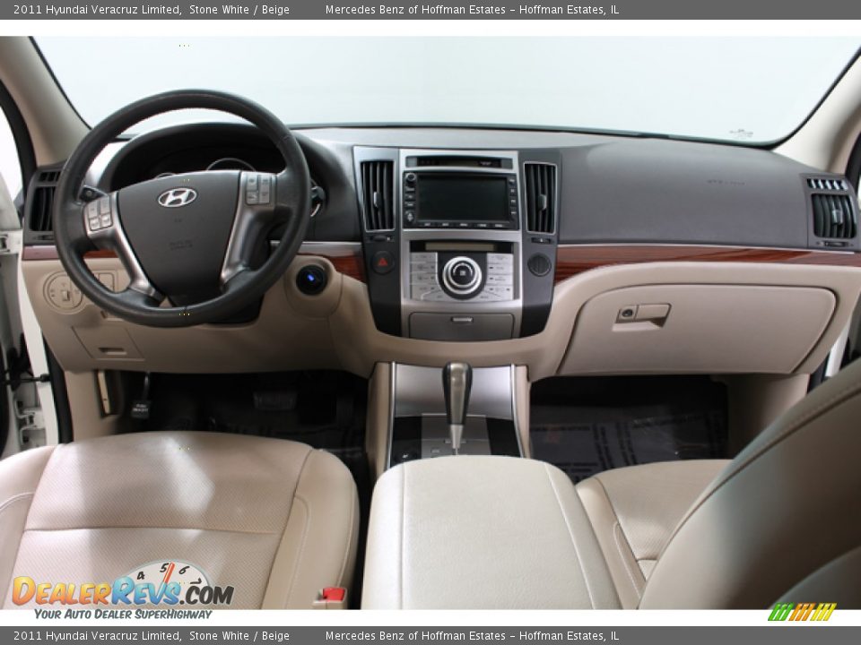 2011 Hyundai Veracruz Limited Stone White / Beige Photo #6