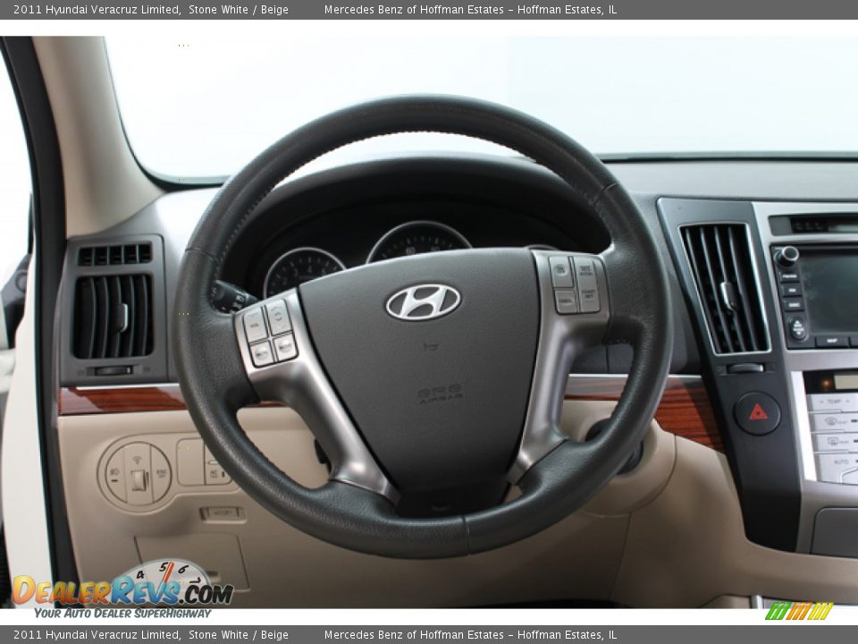 2011 Hyundai Veracruz Limited Stone White / Beige Photo #7