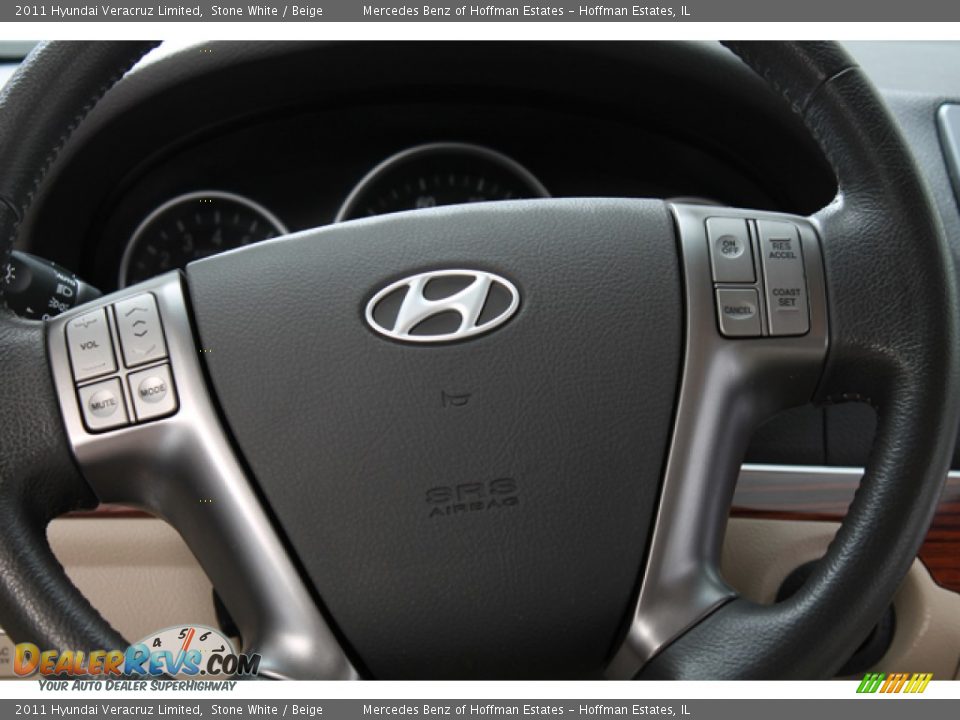 2011 Hyundai Veracruz Limited Stone White / Beige Photo #8