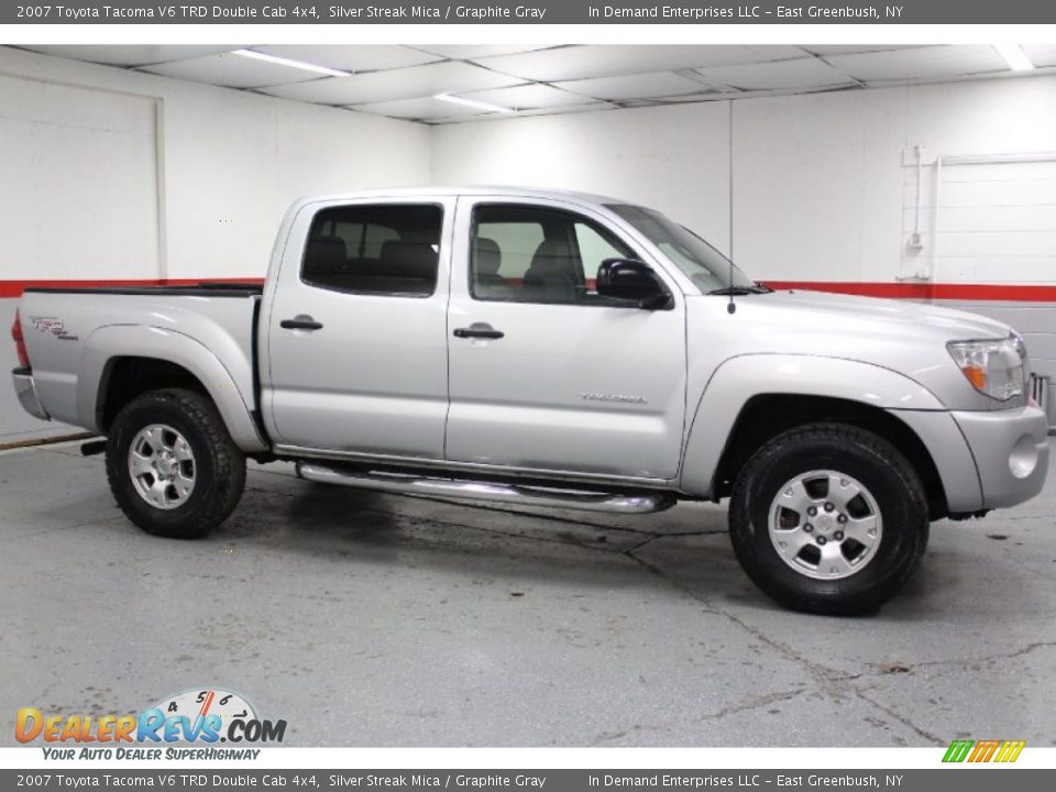 2007 Toyota Tacoma V6 TRD Double Cab 4x4 Silver Streak Mica / Graphite Gray Photo #16
