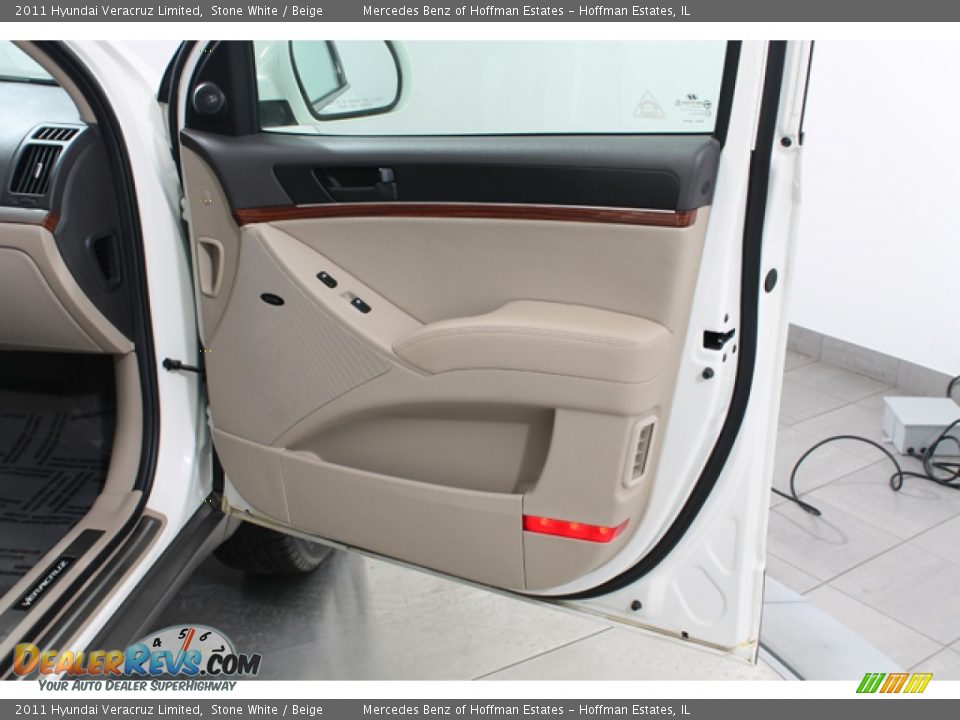 2011 Hyundai Veracruz Limited Stone White / Beige Photo #13