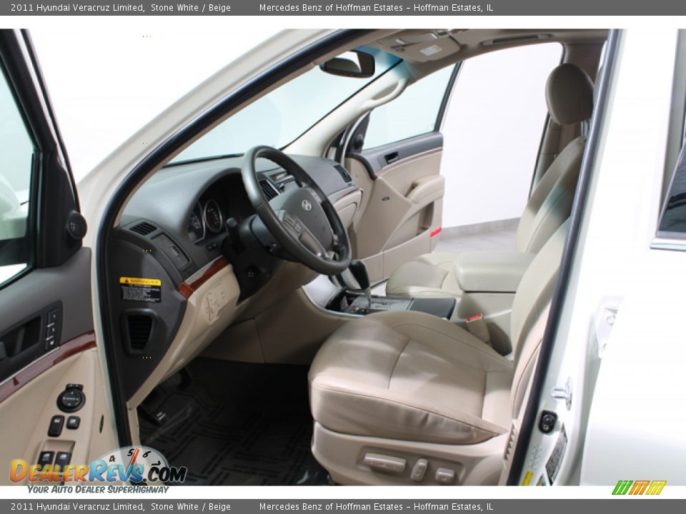 2011 Hyundai Veracruz Limited Stone White / Beige Photo #18