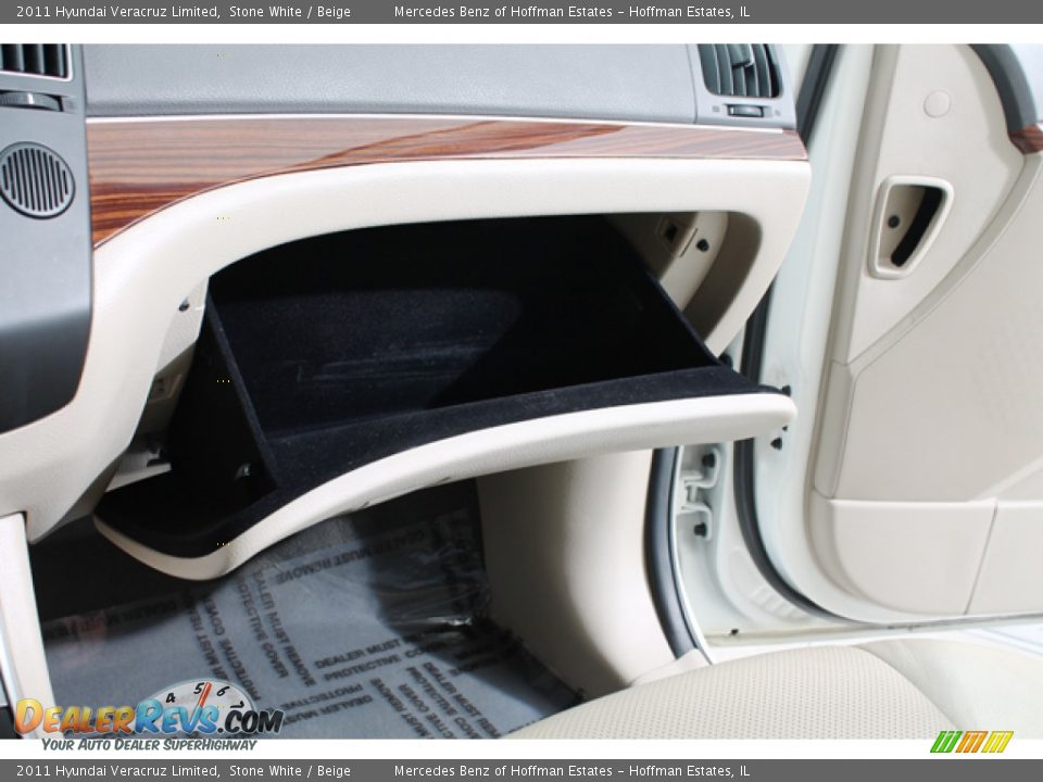 2011 Hyundai Veracruz Limited Stone White / Beige Photo #21
