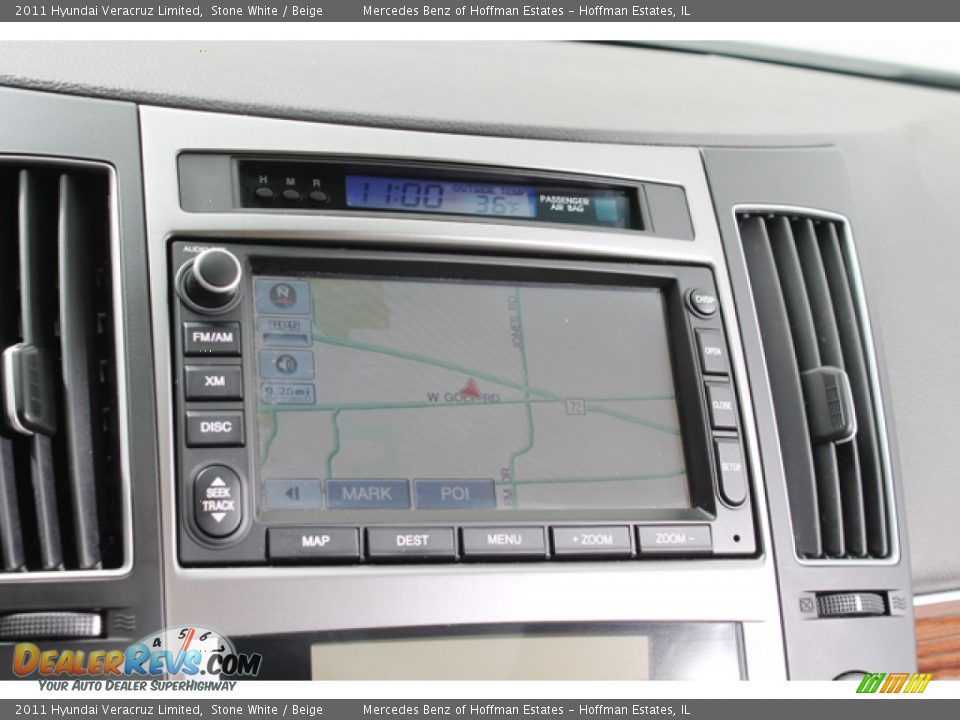 2011 Hyundai Veracruz Limited Stone White / Beige Photo #22
