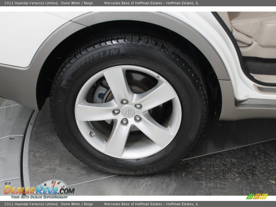 2011 Hyundai Veracruz Limited Stone White / Beige Photo #30