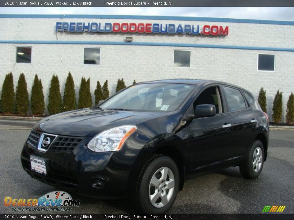 2010 Nissan Rogue S AWD Wicked Black / Black Photo #1