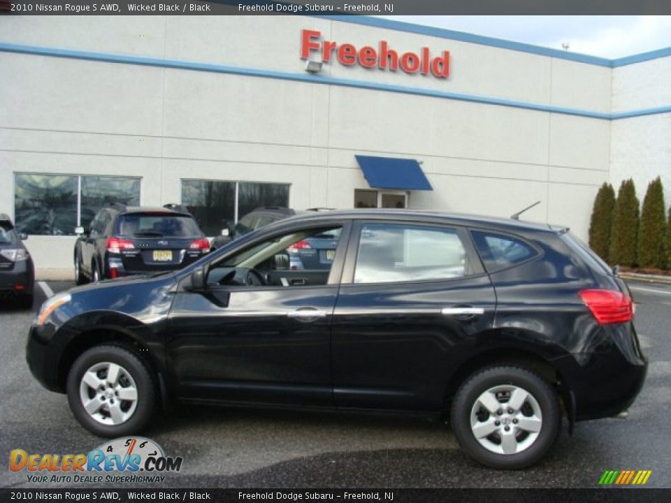 2010 Nissan Rogue S AWD Wicked Black / Black Photo #3