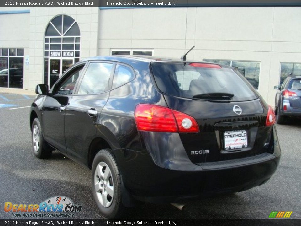 2010 Nissan Rogue S AWD Wicked Black / Black Photo #4