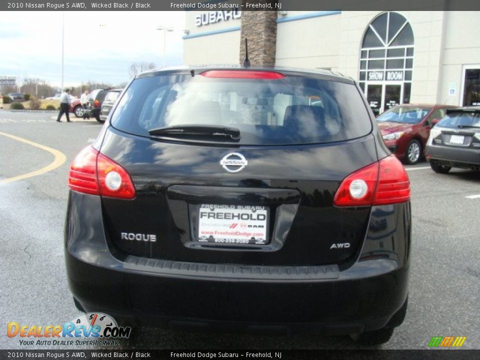 2010 Nissan Rogue S AWD Wicked Black / Black Photo #5