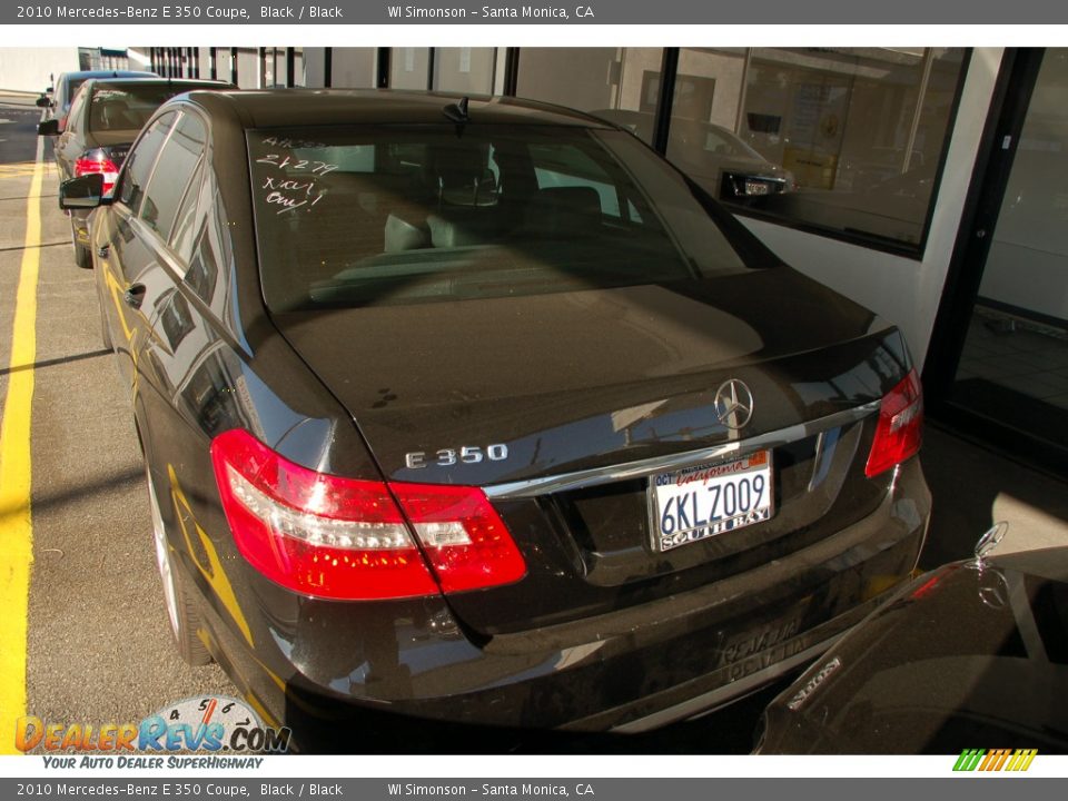 2010 Mercedes-Benz E 350 Coupe Black / Black Photo #2
