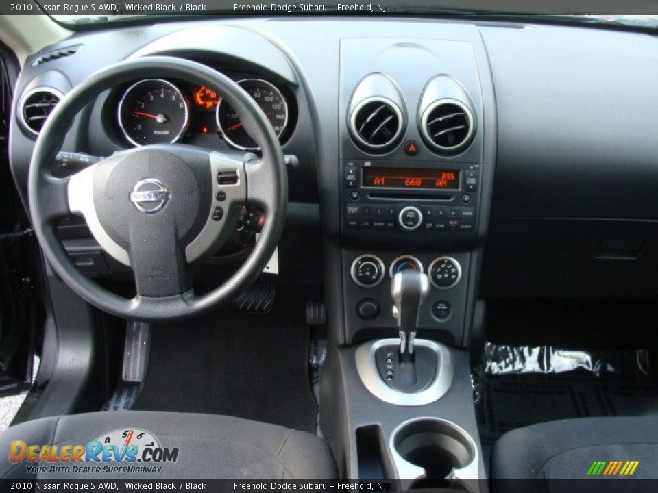 2010 Nissan Rogue S AWD Wicked Black / Black Photo #10