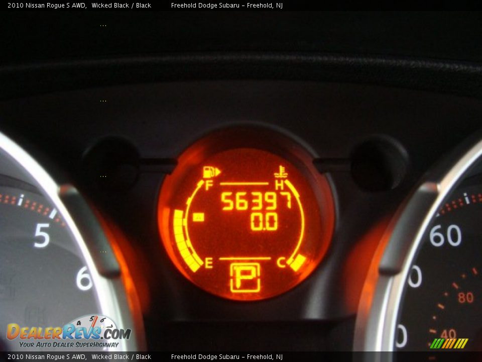 2010 Nissan Rogue S AWD Wicked Black / Black Photo #12