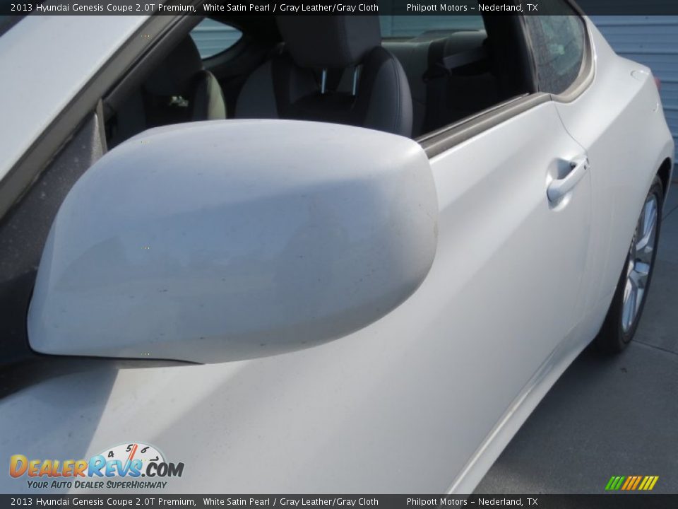 2013 Hyundai Genesis Coupe 2.0T Premium White Satin Pearl / Gray Leather/Gray Cloth Photo #12