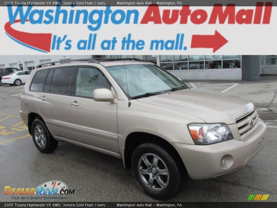 2005 Toyota Highlander V6 4WD Sonora Gold Pearl / Ivory Photo #1