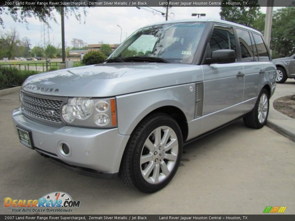 2007 Land Rover Range Rover Supercharged Zermatt Silver Metallic / Jet Black Photo #5