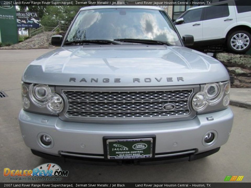 2007 Land Rover Range Rover Supercharged Zermatt Silver Metallic / Jet Black Photo #6