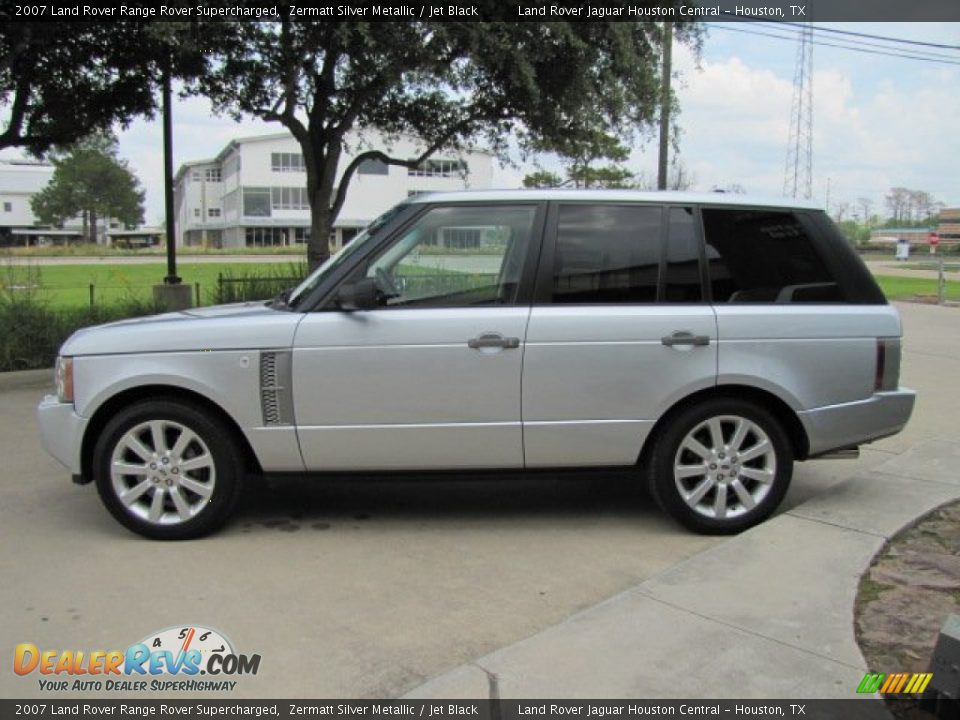 2007 Land Rover Range Rover Supercharged Zermatt Silver Metallic / Jet Black Photo #7