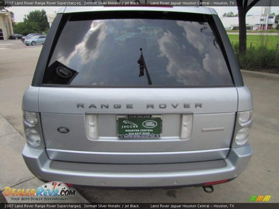 2007 Land Rover Range Rover Supercharged Zermatt Silver Metallic / Jet Black Photo #9