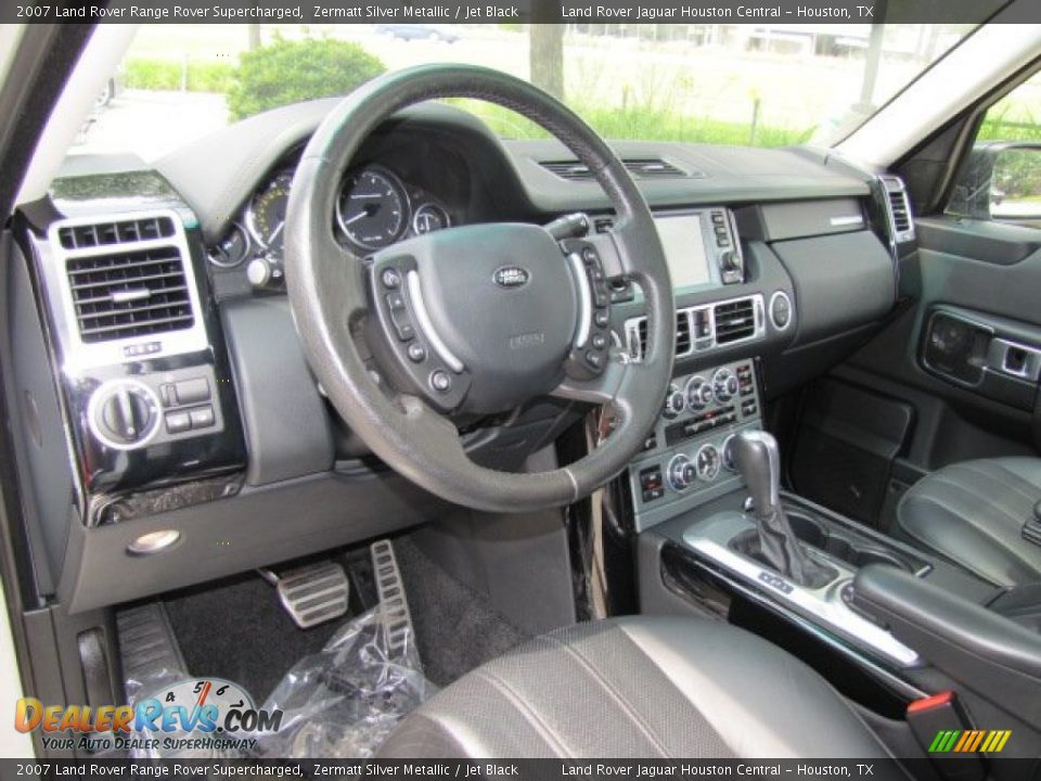2007 Land Rover Range Rover Supercharged Zermatt Silver Metallic / Jet Black Photo #12