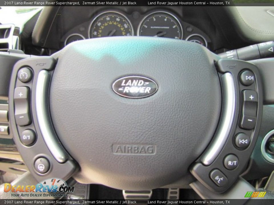 2007 Land Rover Range Rover Supercharged Zermatt Silver Metallic / Jet Black Photo #14