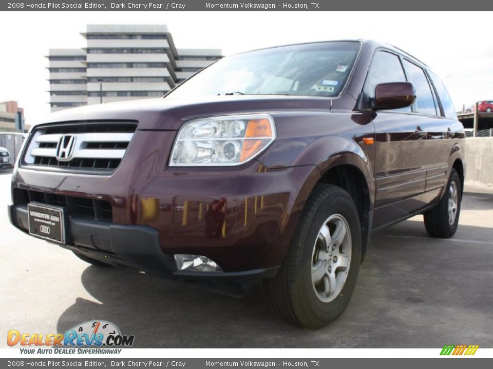 2008 Honda Pilot Special Edition Dark Cherry Pearl / Gray Photo #3