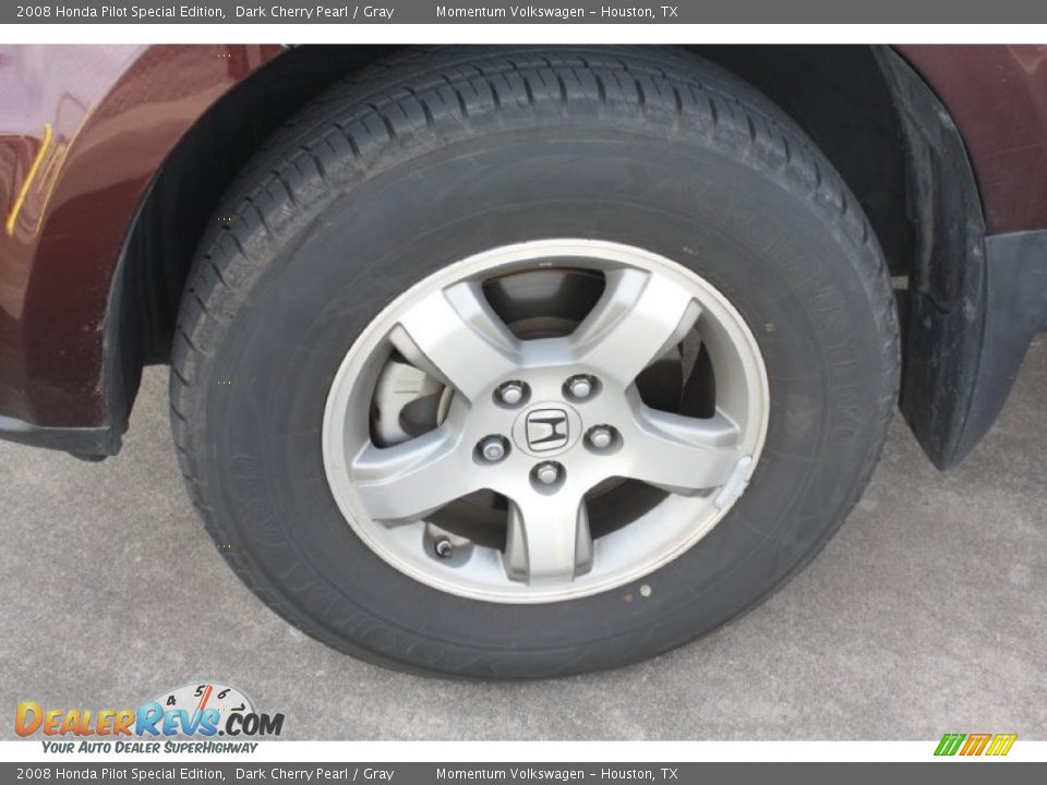 2008 Honda Pilot Special Edition Dark Cherry Pearl / Gray Photo #4