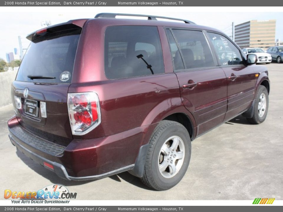 2008 Honda Pilot Special Edition Dark Cherry Pearl / Gray Photo #8