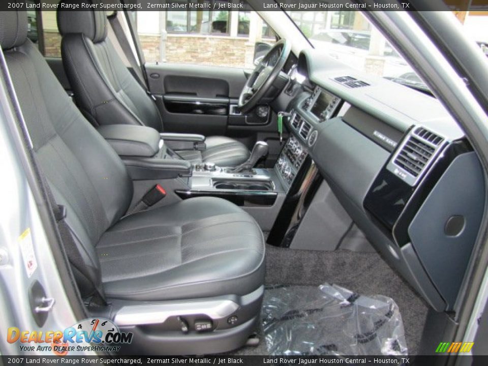 2007 Land Rover Range Rover Supercharged Zermatt Silver Metallic / Jet Black Photo #21