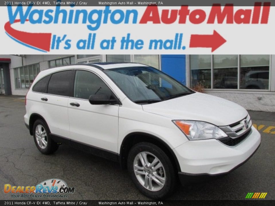 2011 Honda CR-V EX 4WD Taffeta White / Gray Photo #1
