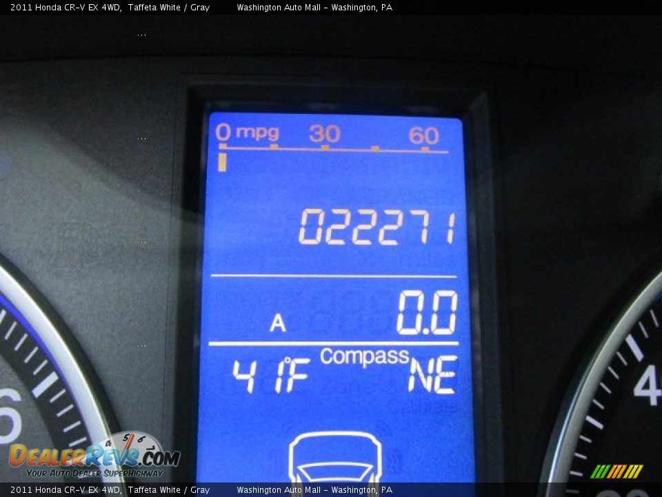 2011 Honda CR-V EX 4WD Taffeta White / Gray Photo #20