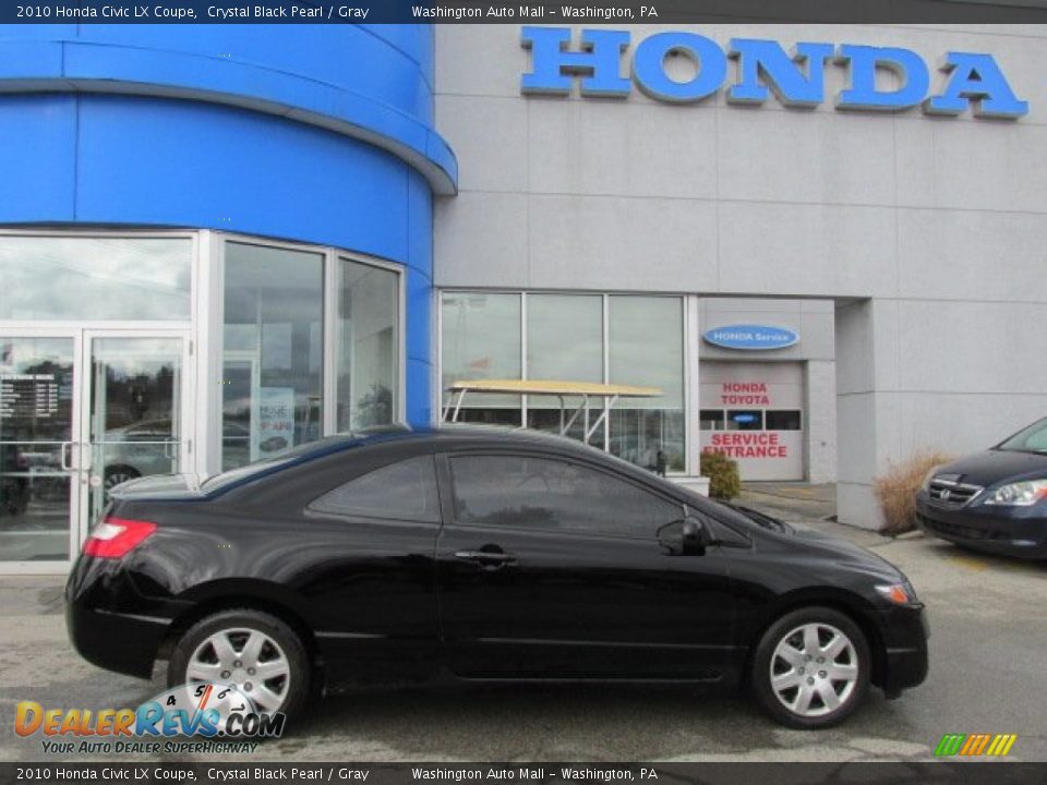 2010 Honda Civic LX Coupe Crystal Black Pearl / Gray Photo #2