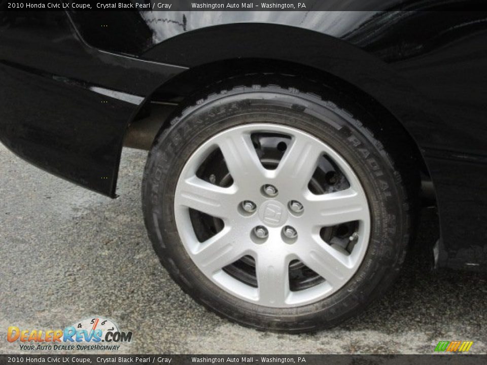2010 Honda Civic LX Coupe Crystal Black Pearl / Gray Photo #3