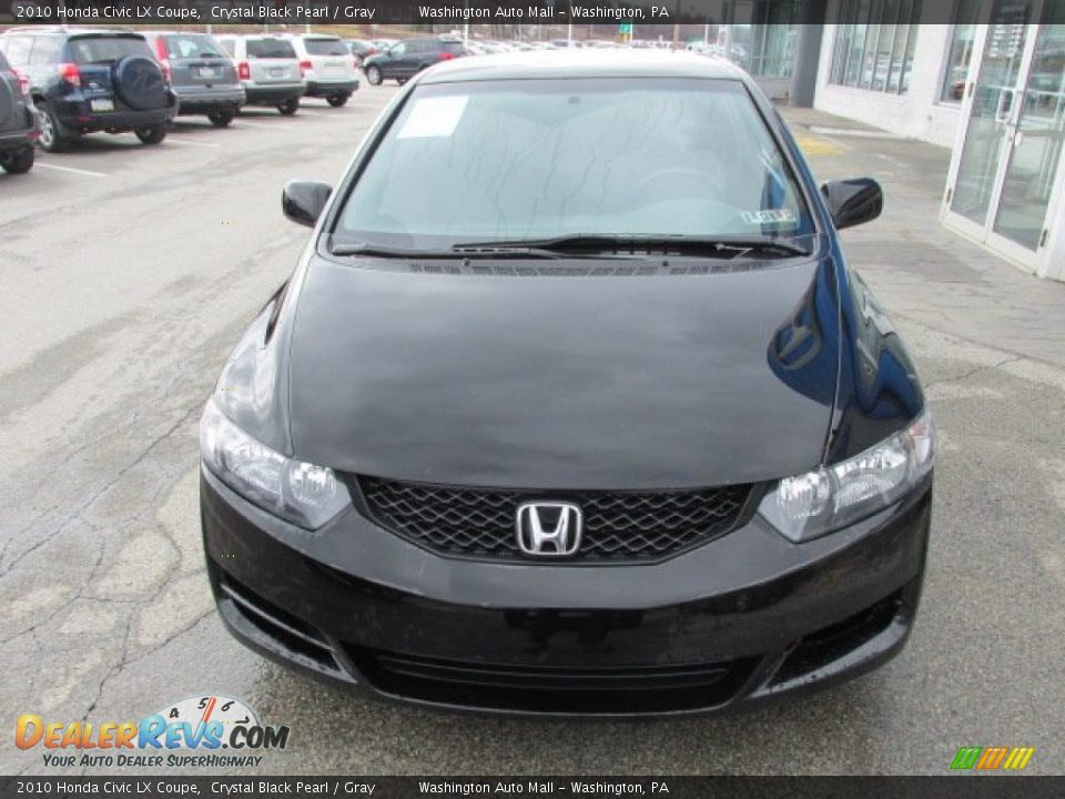2010 Honda Civic LX Coupe Crystal Black Pearl / Gray Photo #4