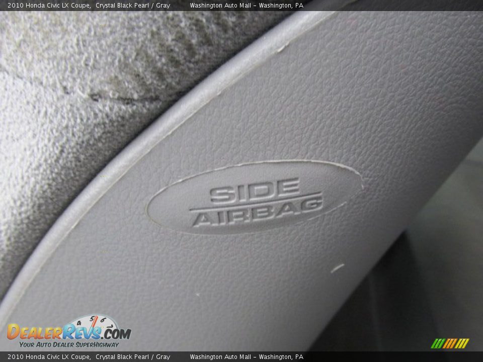 2010 Honda Civic LX Coupe Crystal Black Pearl / Gray Photo #10