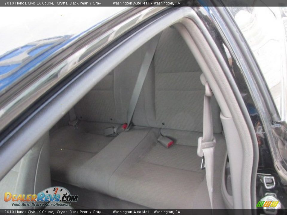 2010 Honda Civic LX Coupe Crystal Black Pearl / Gray Photo #11