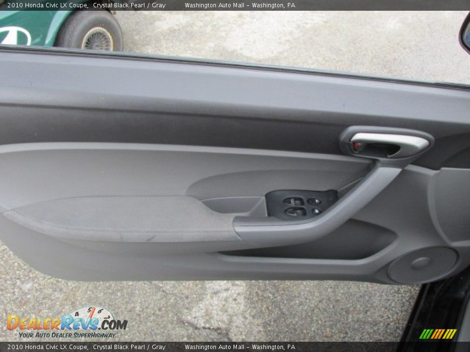 2010 Honda Civic LX Coupe Crystal Black Pearl / Gray Photo #13