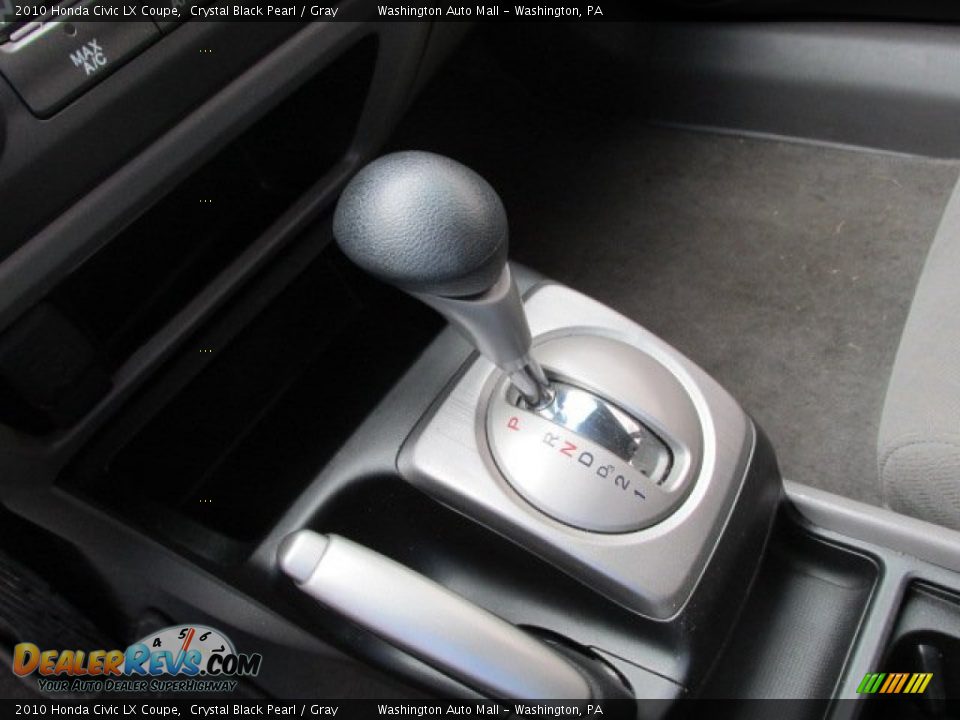 2010 Honda Civic LX Coupe Crystal Black Pearl / Gray Photo #15