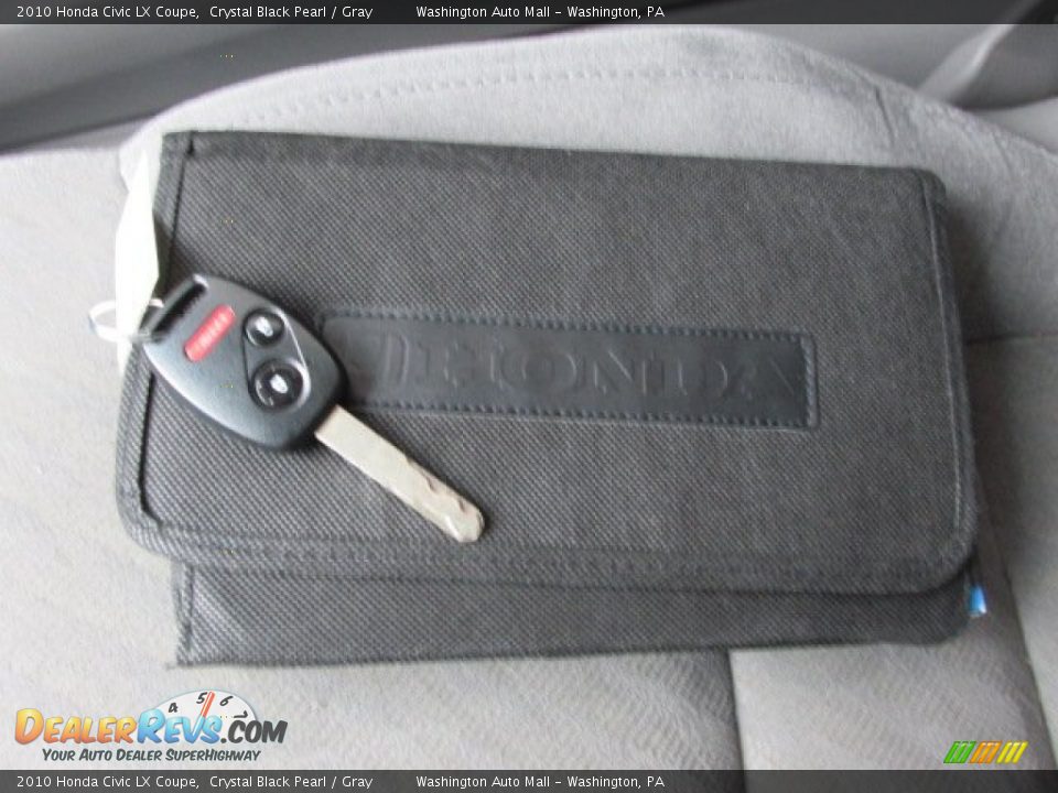 2010 Honda Civic LX Coupe Crystal Black Pearl / Gray Photo #17