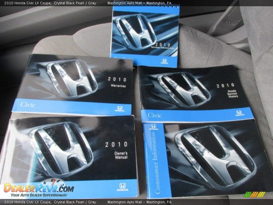 2010 Honda Civic LX Coupe Crystal Black Pearl / Gray Photo #18